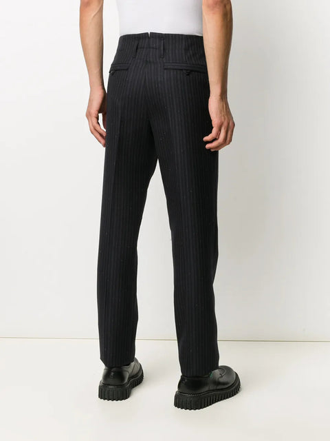 Ferragamo Pinstriped Straight-Leg Trousers