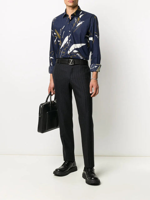 Ferragamo Pinstriped Straight-Leg Trousers