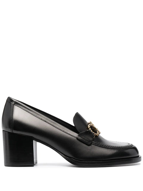Ferragamo 70Mm Gancini Block-Heel Loafers