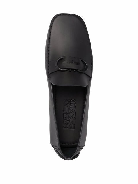 Ferragamo Gancini Leather Loafers