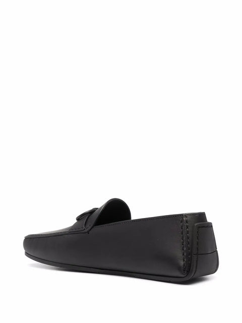 Ferragamo Gancini Leather Loafers