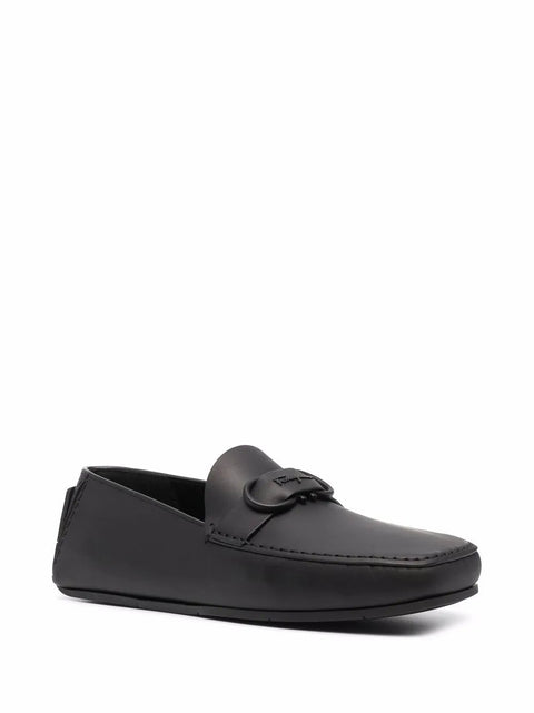 Ferragamo Gancini Leather Loafers