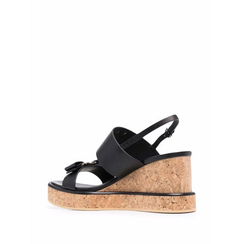 Ferragamo 55Mm Vara Bow Wedge Sandals