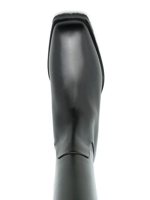 Ferragamo Wayde Leather Wedge Boots