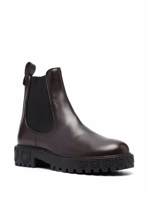Ferragamo Gancini-Outsole Ankle Boots