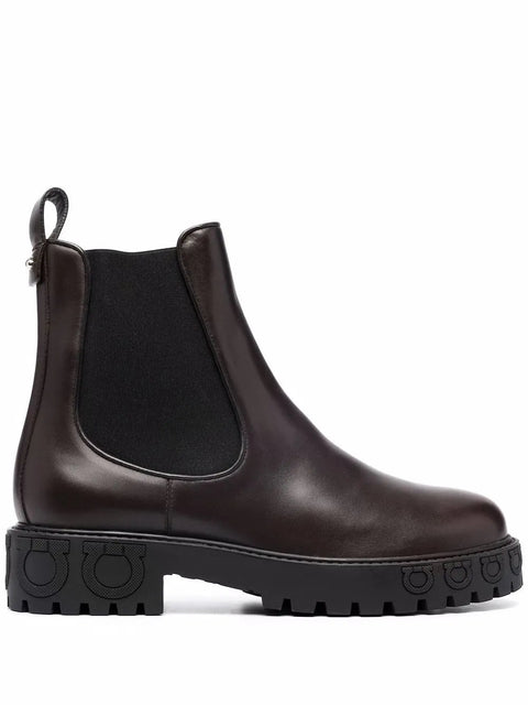 Ferragamo Gancini-Outsole Ankle Boots