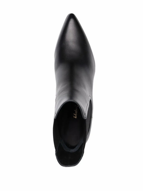 Ferragamo Logo-Embossed Heel Chelsea Boots