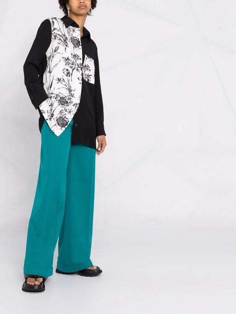 Ferragamo Multi-Panel Long-Sleeve Shirt