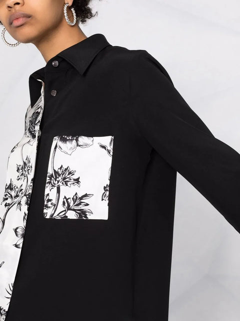 Ferragamo Multi-Panel Long-Sleeve Shirt