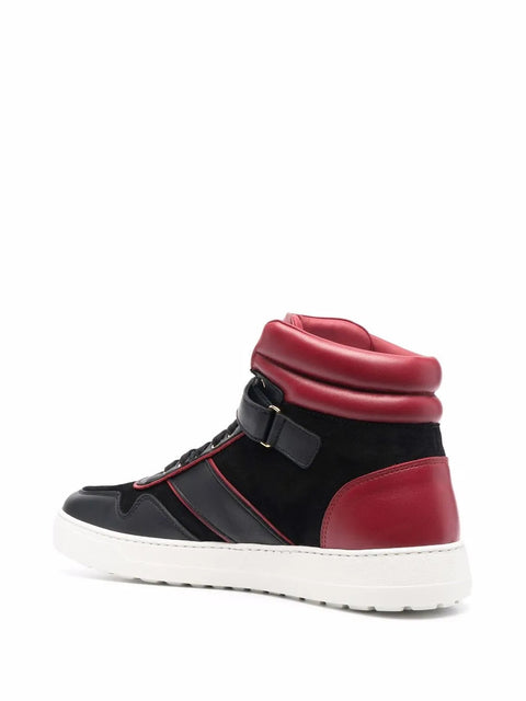 Ferragamo Gancini High-Top Sneakers in Red