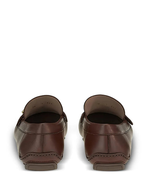 Ferragamo Gancini-Buckle Leather Loafers