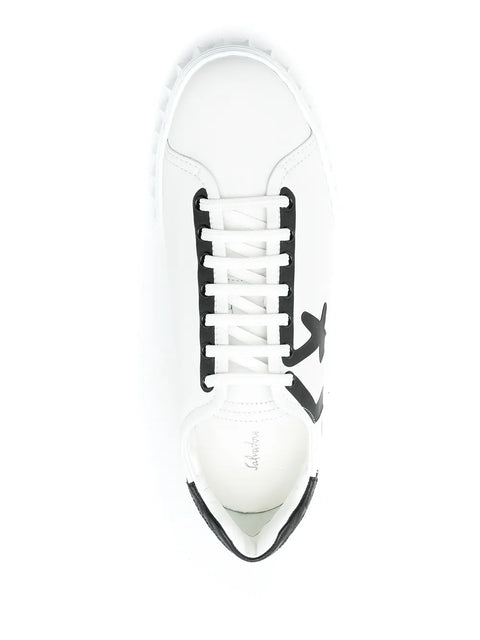 Ferragamo Sf Leather Lace Up Trainers