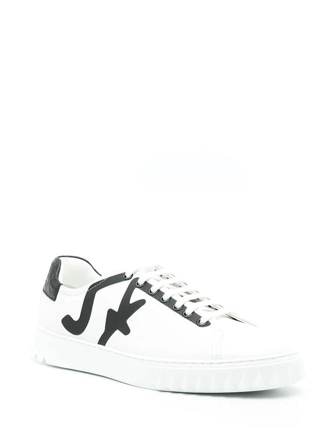 Ferragamo Sf Leather Lace Up Trainers