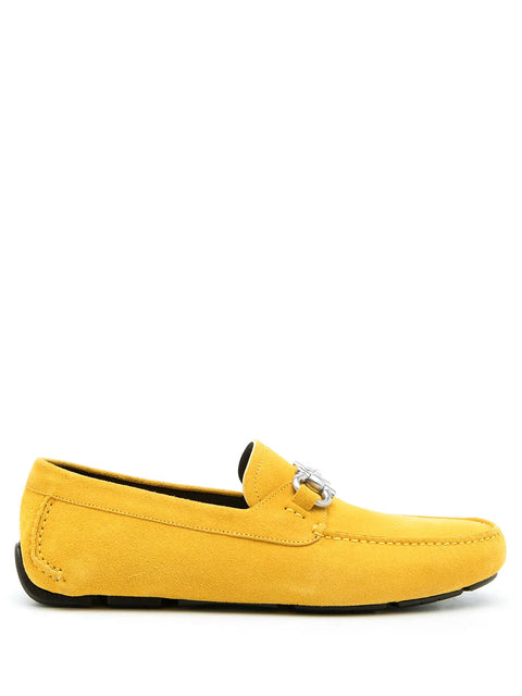 Ferragamo Gancini Driving Loafers in Yellow