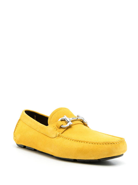 Ferragamo Gancini Driving Loafers in Yellow