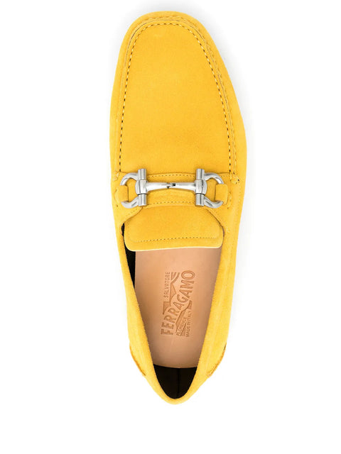 Ferragamo Gancini Driving Loafers in Yellow
