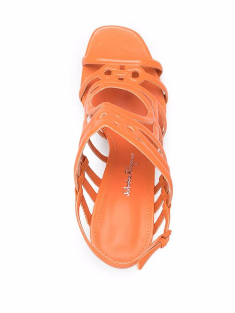 Ferragamo 105Mm Mirrored-Heel Sandals