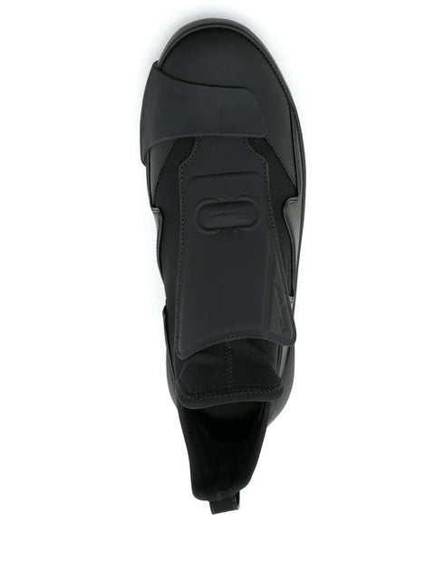 Ferragamo Leather Sock Style Sneakers in Black