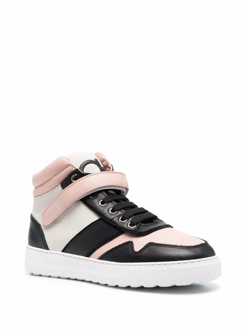 Ferragamo Noe High-Top Sneakers in Pink