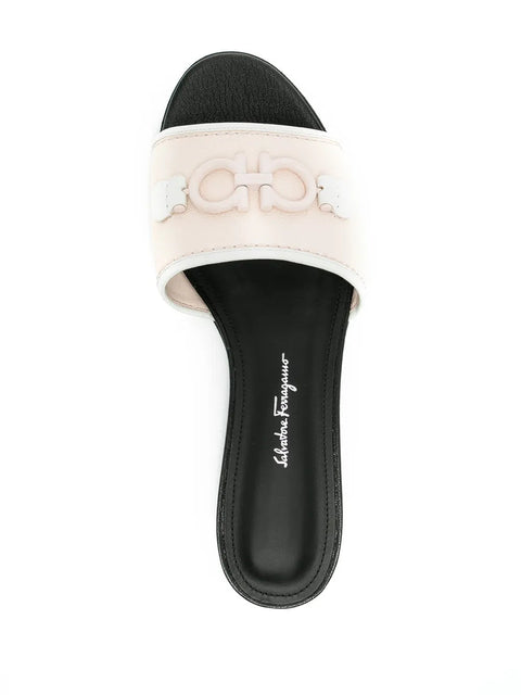 Ferragamo Rhodes Gancini-Logo Sandals