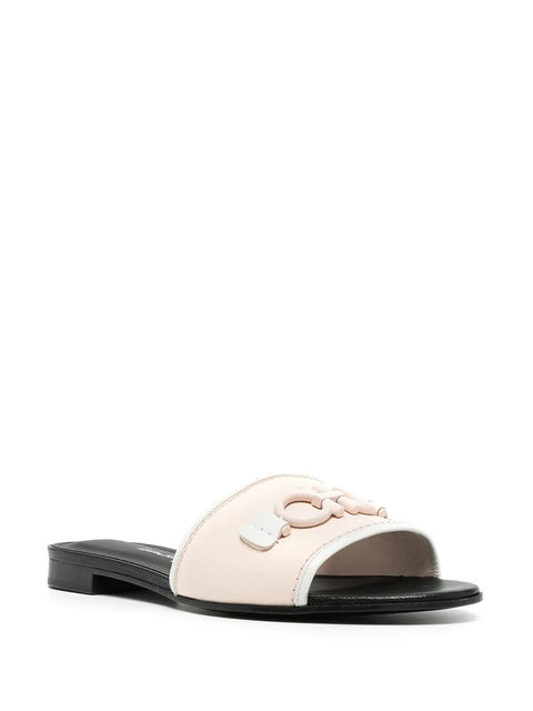 Ferragamo Rhodes Gancini-Logo Sandals
