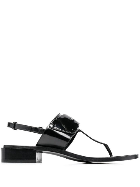 Ferragamo Logo-Plaque Detail Thong Sandals