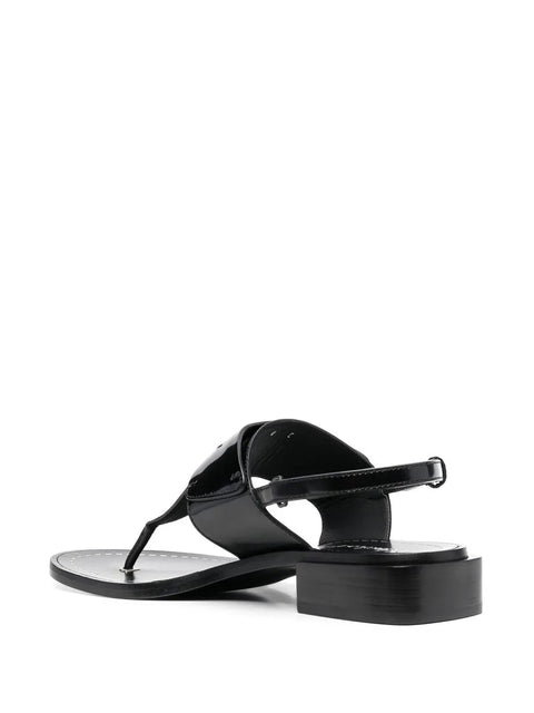 Ferragamo Logo-Plaque Detail Thong Sandals