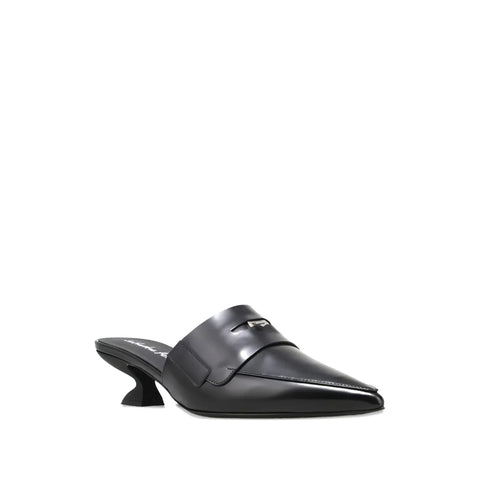 Ferragamo Pointed-Toe Sculpted-Heel Mules