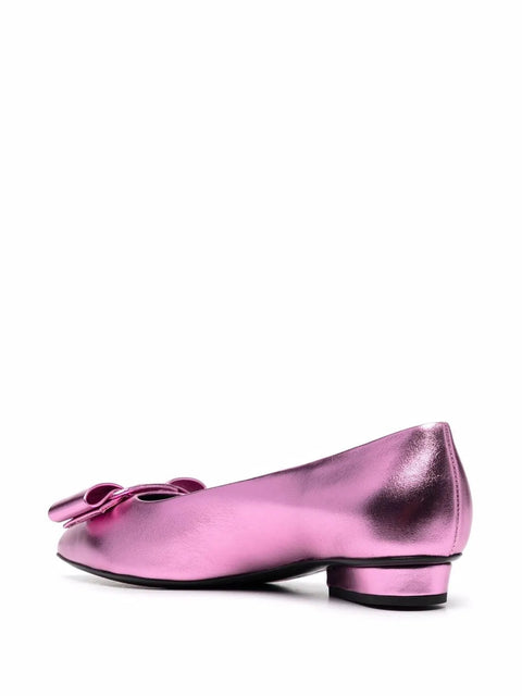 Ferragamo Viva Bow-Detail Ballerina Shoes