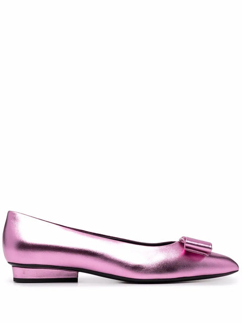 Ferragamo Viva Bow-Detail Ballerina Shoes