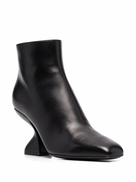 Ferragamo F-Heel Sculpted Ankle Boots