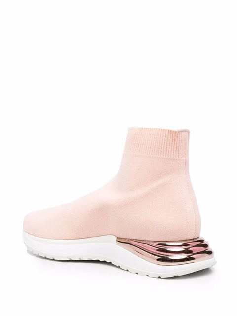 Ferragamo Logo Slip-On Sneakers in Pink