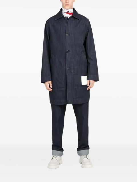 Ferragamo Denim Buttoned Coat