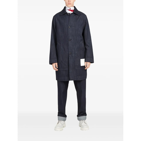 Ferragamo Denim Buttoned Coat