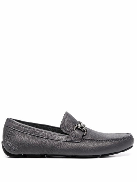 Ferragamo Gancini Pebbled Driving Shoes