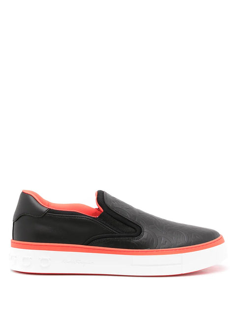 Ferragamo Slip-On Sneakers in Red