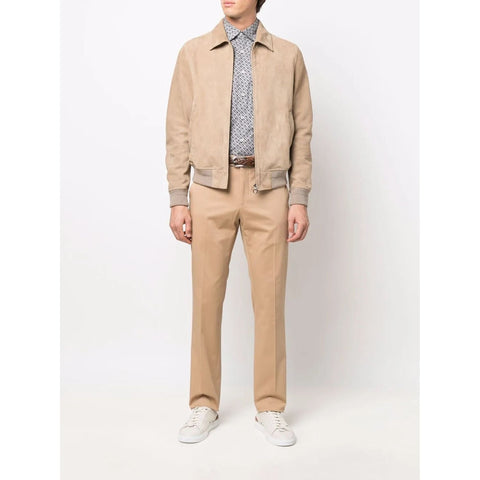 Ferragamo Cotton Gabardine Straight-Leg Trousers