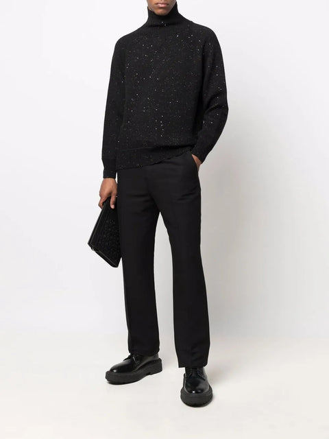 Ferragamo Speckle-Knit Roll Neck Jumper