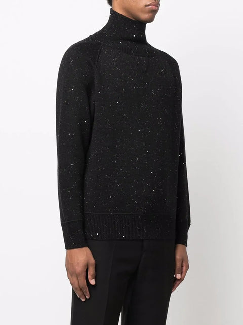 Ferragamo Speckle-Knit Roll Neck Jumper