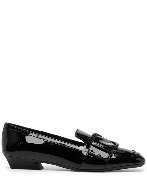 Ferragamo Buckle-Detail Leather Loafers