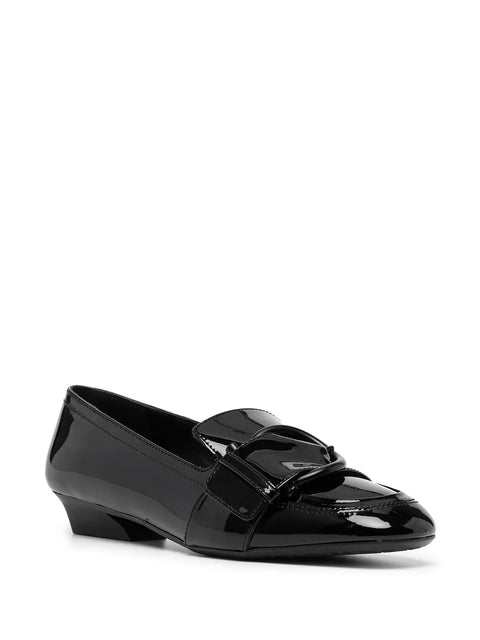 Ferragamo Buckle-Detail Leather Loafers