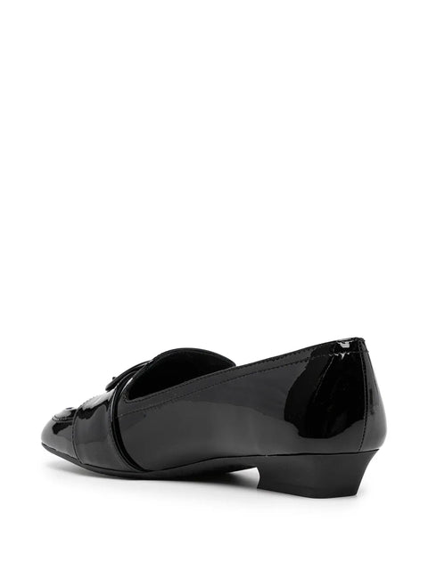 Ferragamo Buckle-Detail Leather Loafers