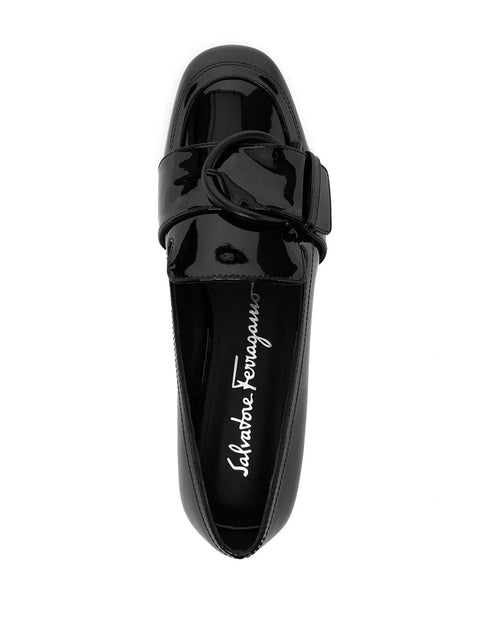 Ferragamo Buckle-Detail Leather Loafers