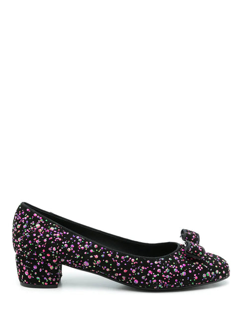 Ferragamo Vara Sequin-Embellished Pumps