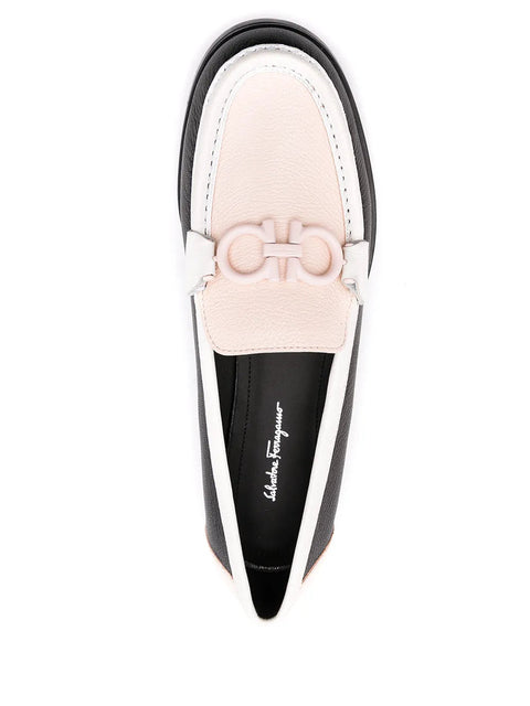 Ferragamo Gancini Leather Moccasin Loafers