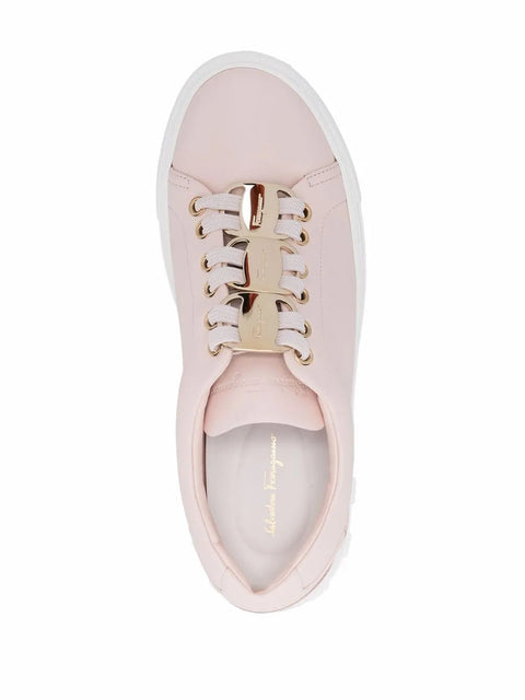 Ferragamo Vara Low-Top Sneakers in Pink