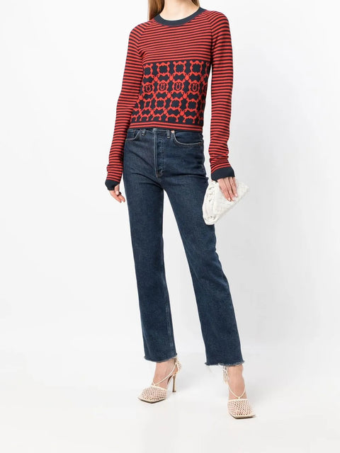 Ferragamo Long Sleeves Round-Neck