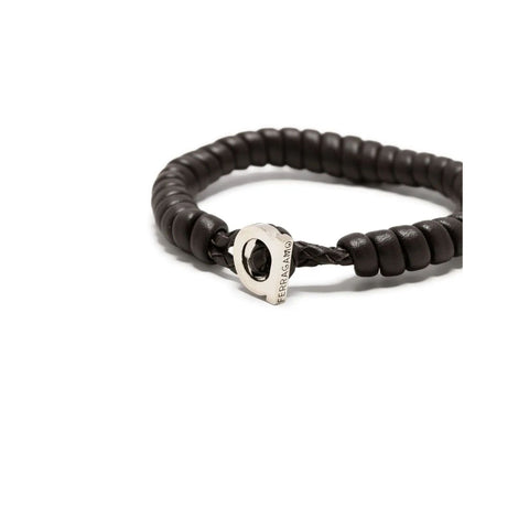 Ferragamo Gancini Wrapped Leather Bracelet