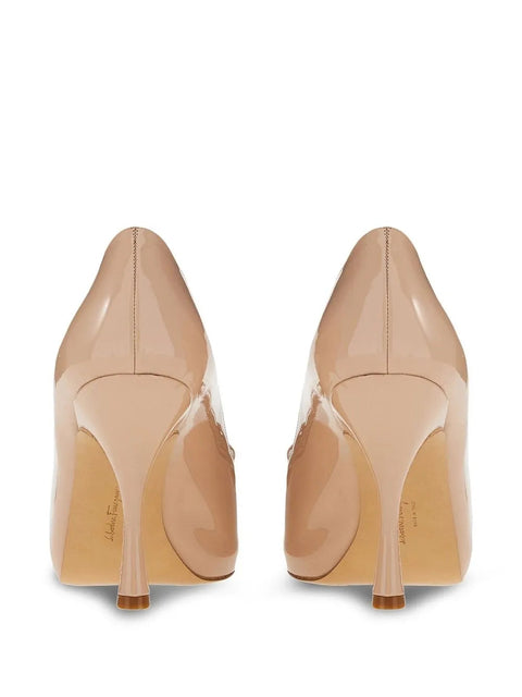 Ferragamo Vara Bow Mid-Heel Pumps
