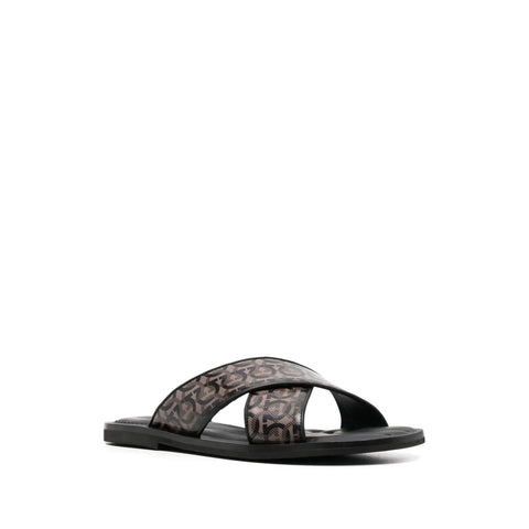 Ferragamo Gancini Crossover Strap Sandals
